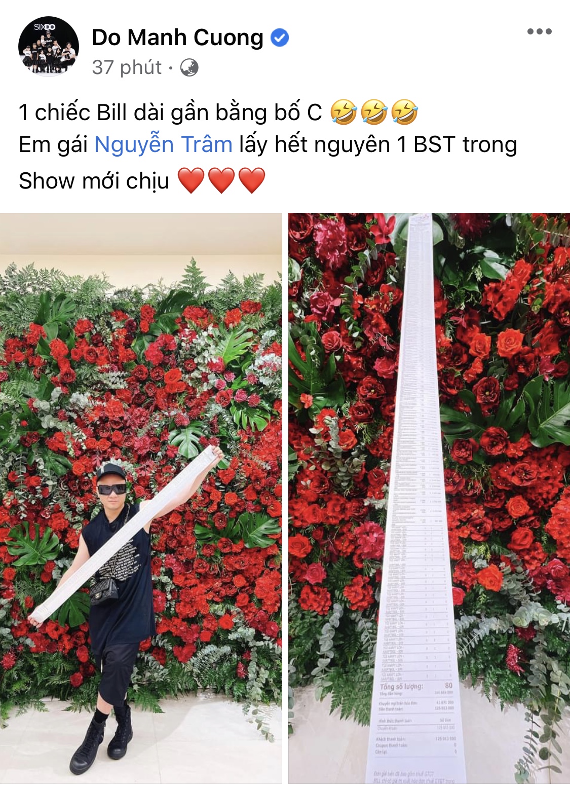 Một bà hoàng shopping đã quất trọn BST 80 bộ đồ của NTK Đỗ Mạnh Cường, choáng váng trước chiếc bill dài cả mét tổng tiền hàng hơn 166 triệu - Ảnh 1. Một bà hoàng shopping đã quất trọn BST 80 bộ đồ của NTK Đỗ Mạnh Cường, choáng váng trước chiếc bill dài cả mét tổng tiền hàng hơn 166 triệu - Ảnh 1.