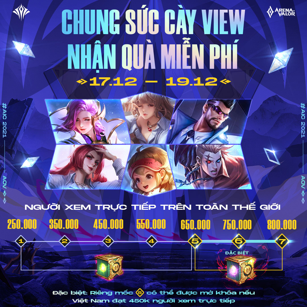 Liên Quân Mobile: Game thủ nhận miễn phí hàng loạt skin có cả bậc S, đặc biệt nhất là skin chưa ra mắt trong sự kiện Chung kết AIC 2021 - Ảnh 2. Liên Quân Mobile: Game thủ nhận miễn phí hàng loạt skin có cả bậc S, đặc biệt nhất là skin chưa ra mắt trong sự kiện Chung kết AIC 2021 - Ảnh 2.