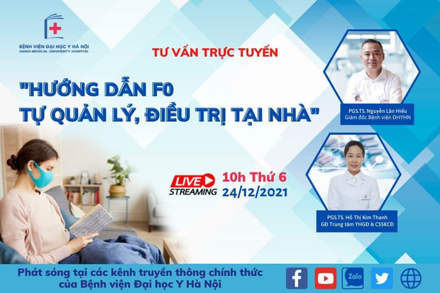 PGS.TS Nguyễn Lân Hiếu chủ trì livestream hướng dẫn chăm sóc F0 tại nhà: Hiện tại F0 không biết phải làm gì, uống thuốc gì, bác sĩ quá tải - Ảnh 1.