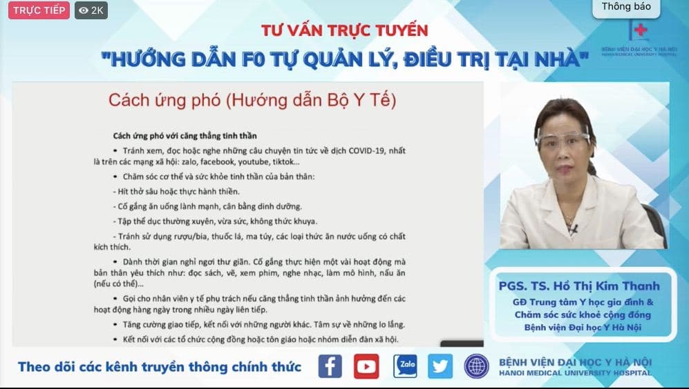 PGS.TS Nguyễn Lân Hiếu chủ trì livestream hướng dẫn chăm sóc F0 tại nhà: Hiện tại F0 không biết phải làm gì, uống thuốc gì, bác sĩ quá tải - Ảnh 5.