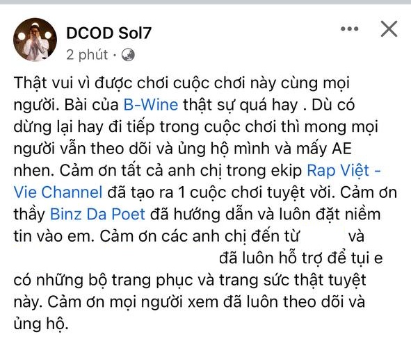 Bị loại trước học trò Rhymatic, Sol7 nói gì về đối thủ? - Ảnh 7.