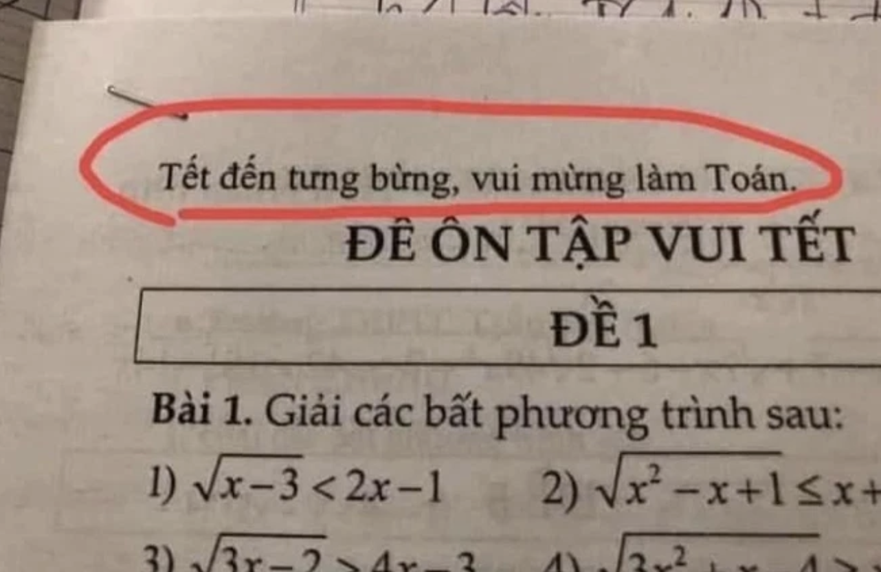 Thêm 1 câu cực chất vào đề ôn tập Tết, thầy giáo khiến tụi học trò thi nhau khóc ngất: Thầy muốn tụi em sống sao? - Ảnh 1.