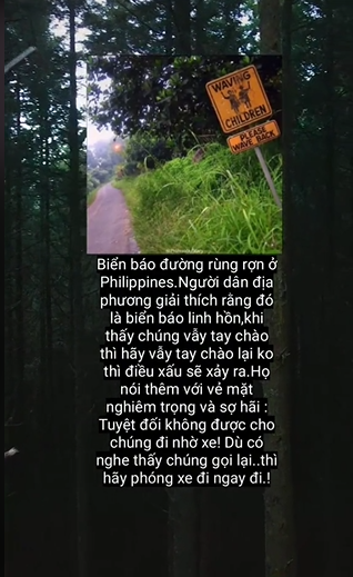 Tấm biển ma ám hình những đứa trẻ vẫy tay, tài xế đi qua mà không vẫy lại là gặp tai họa và sự thật khiến tất cả há hốc - Ảnh 1.