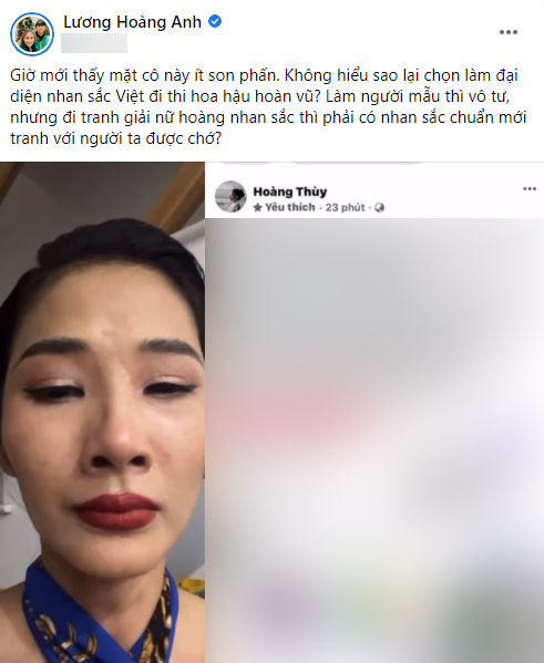 Vợ cũ Huy Khánh chê thẳng mặt nhan sắc khi thấy Hoàng Thùy khóc trên livestream - Ảnh 1. Vợ cũ Huy Khánh chê thẳng mặt nhan sắc khi thấy Hoàng Thùy khóc trên livestream - Ảnh 1.