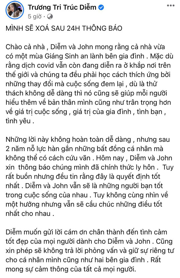 Hoa hậu Trúc Diễm có động thái mới sau tuyên bố ly hôn, ông xã vẫn giữ nguyên thái độ này? - Ảnh 3.