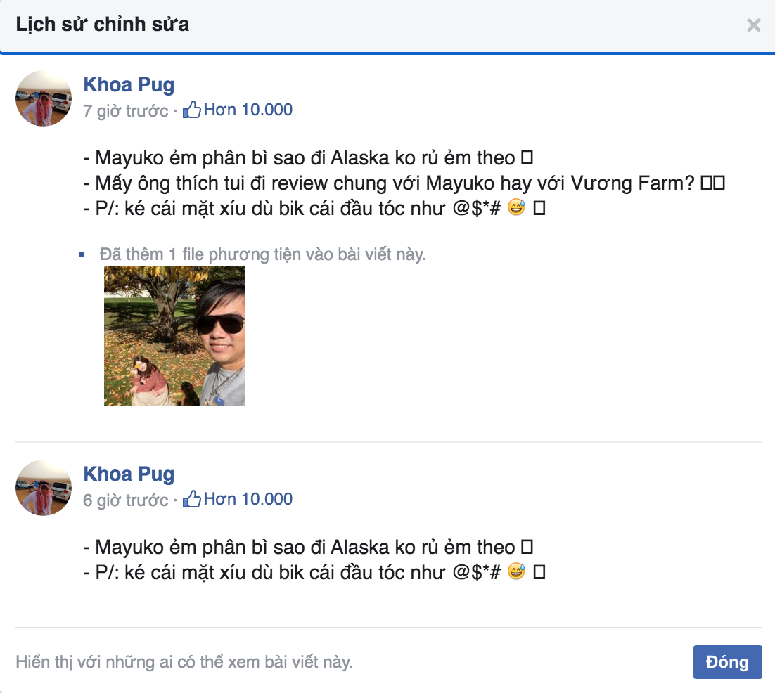 Khoa Pug thẳng tay xoá tên Vương Phạm ra khỏi status sau khi cùng nhau vượt qua biến cực căng với ông đá bào - Ảnh 3.