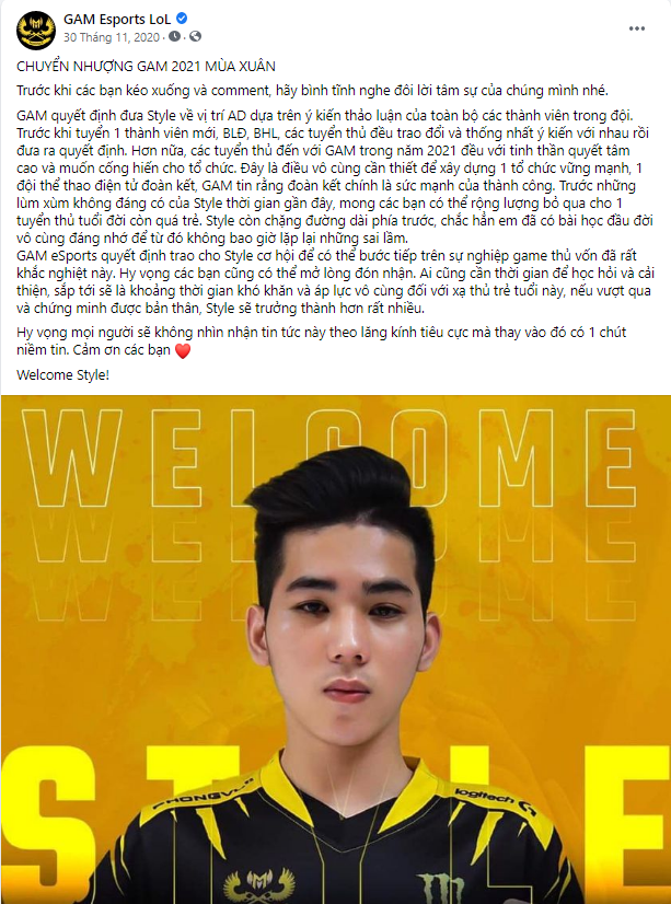 Vượt qua mọi chỉ tr&iacute;ch, Style khẳng định kh&ocirc;ng phải ngẫu nhi&ecirc;n anh được GAM Esports tin d&ugrave;ng - Ảnh 1.