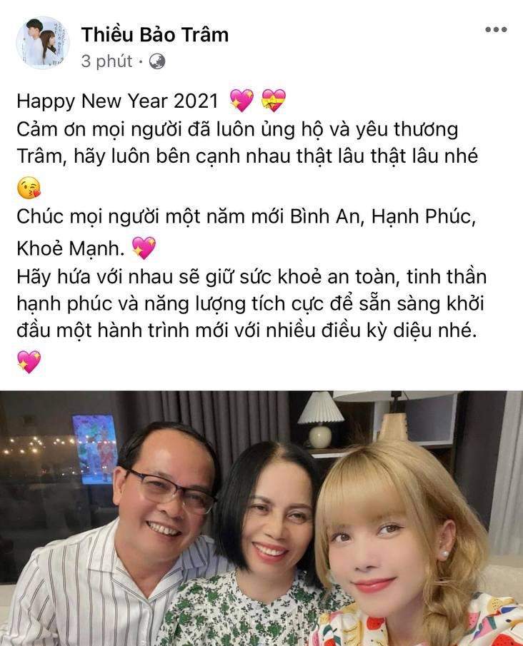 Right on New Year's Eve, Thieu Bao Tram sent a message with a special character with a promise: 