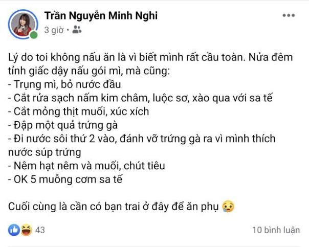 Minh Nghi tiết lộ việc không nấu ăn, tưởng do bận nhưng hoá ra là vì… lý do đặc biệt này! - Ảnh 1.