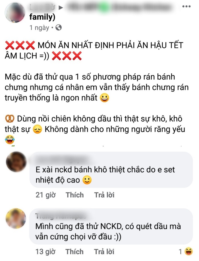 Có nên rán bánh chưng bằng nồi chiên không dầu? - câu hỏi khiến cư dân mạng chia làm 2 phe trong những ngày gần đây - Ảnh 2. Có nên rán bánh chưng bằng nồi chiên không dầu? - câu hỏi khiến cư dân mạng chia làm 2 phe trong những ngày gần đây - Ảnh 2.