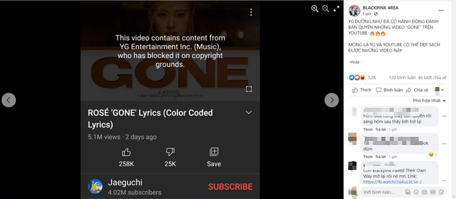 Kênh YouTube bị nghi của người Việt vi phạm bản quyền bài mới của Rosé, lyrics video lọt cả top trending nhưng đã bị YG cho bay màu - Ảnh 5.
