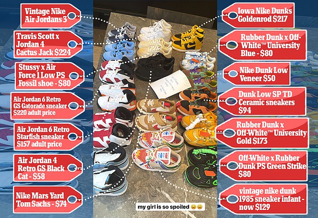 Nữ tỷ ph&uacute; Kylie Jenner khoe BST gi&agrave;y hiệu của con g&aacute;i: Mới tập đi đ&atilde; c&oacute; cả tủ, đếm sơ sơ tầm... 70 triệu chứ mấy? - Ảnh 4.