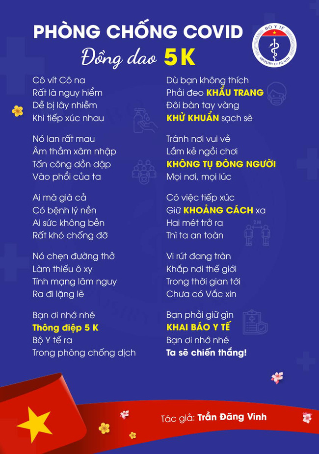 Bộ Y tế gửi th&ocirc;ng điệp ph&ograve;ng chống dịch Covid-19 bằng thơ - Ảnh 1.