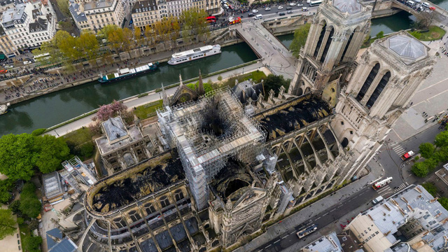 Xây dựng lại ngọn tháp của Nhà thờ Đức Bà Paris với 1.000 cây sồi hàng trăm năm tuổi - Ảnh 1.