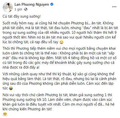 Lan Phương kể khổ vụ ăn tát đau điếng ở Bố Già: Vừa đau vừa sướng đến độ quay tận 4 tiếng mới ngưng? - Ảnh 2.