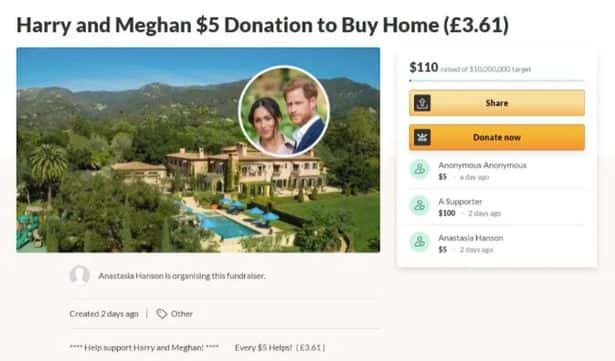 Khổ như vợ chồng Meghan: Trang gây quỹ được dân Mỹ lập ra để giúp đỡ đã bay màu sau khi thu về... 2,5 triệu đồng, biệt thự còn bị trộm đột nhập - Ảnh 2.
