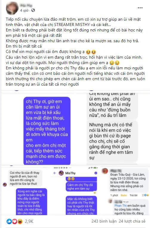 Góc ấm lòng: Fan bị lừa, MisThy gửi lời an ủi cực kỳ có tâm, lại còn bắt trend phong cách Gen Z chuẩn thôi rồi - Ảnh 2.