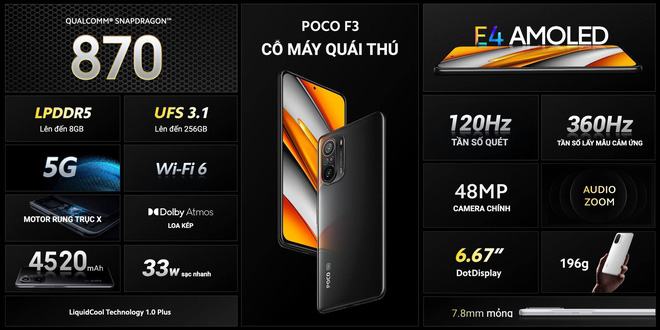 POCO F3 ra mắt tại Việt Nam, được ví là cỗ máy quái thú với thông số khủng, nhưng giá mềm đến bất ngờ! - Ảnh 2.