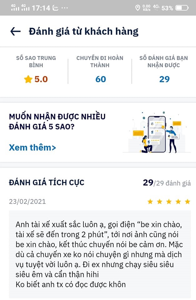 Xỉu up xỉu down với loạt đánh giá đáng yêu của khách hàng dành cho tài xế công nghệ - Ảnh 1.