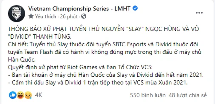 Divkid v&agrave; Slay bị phạt cấm thi đấu, SE v&agrave; Team Flash gặp kh&oacute; - Ảnh 1.