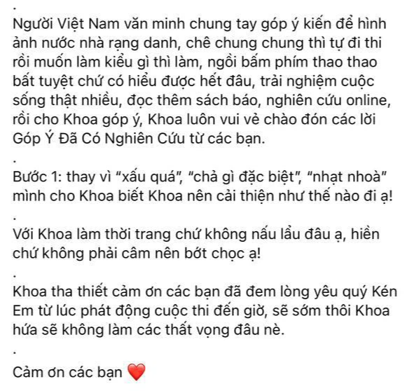 NTK trang phục dân tộc cho Khánh Vân bức xúc: Hiền chứ không phải câm nên bớt chọc ạ! - Ảnh 4.