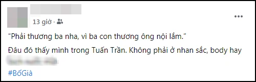 MXH ưng nội dung Bố Gi&agrave;: Tuấn Trần đẹp trai qu&aacute; đ&aacute;ng, ai cũng lật lại c&acirc;u Con trai ch&uacute;, ảnh ngon! - Ảnh 2.