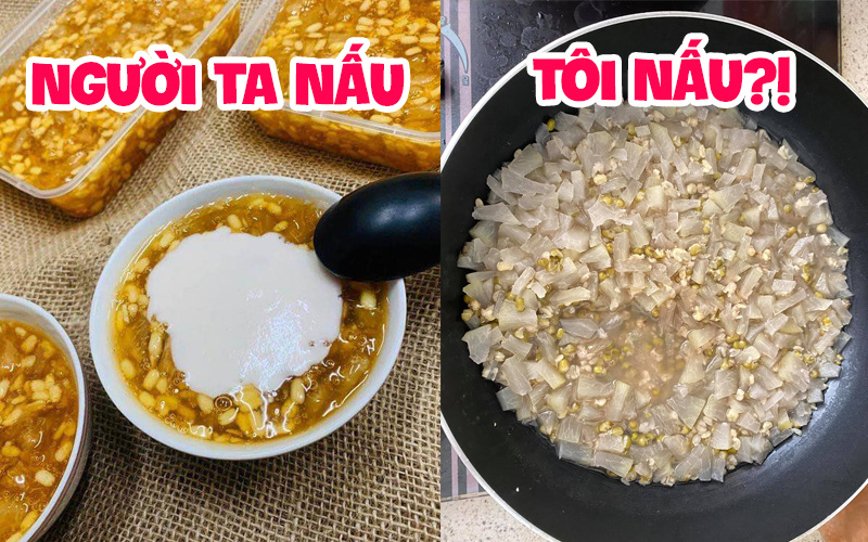 Lần đầu nấu chè bưởi, cô gái cho ra thành phẩm khiến cả MXH "xỉu ngang xỉu dọc": Mới nhìn tưởng da heo xào với thịt bằm!