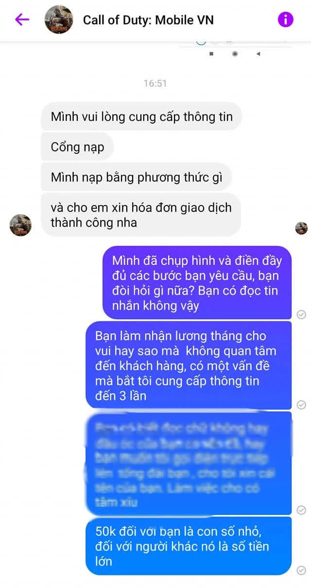 Nạp tiền vào dead game của VNG nhưng không nhận được tiền, game thủ liền mắng admin thậm tệ - Ảnh 2.