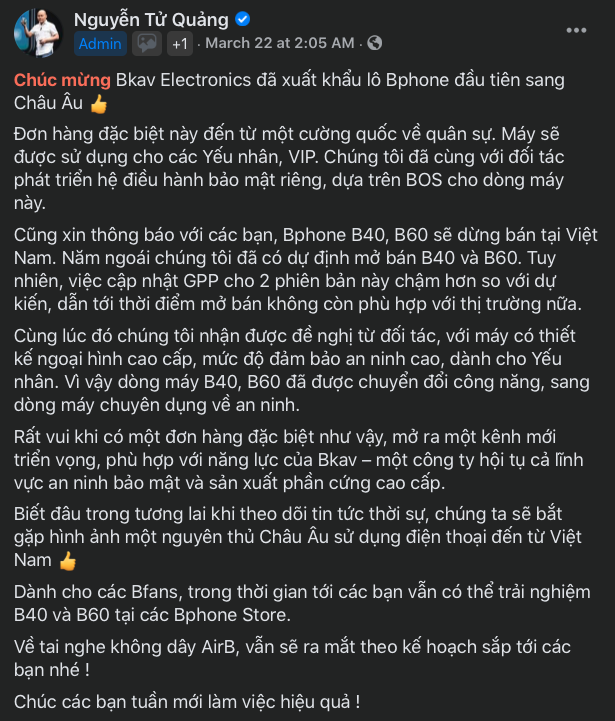 Cận cảnh Bphone B60: Smartphone bị BKAV khai tử tại Việt Nam để xuất sang châu Âu phục vụ các yếu nhân - Ảnh 3.