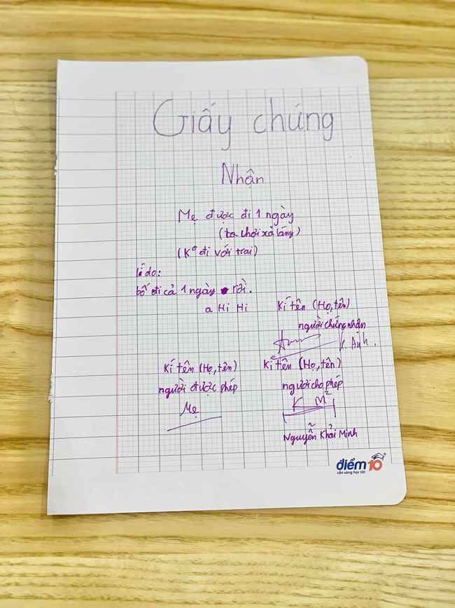 Bố vắng nhà một ngày, hai con trai diễn viên Đan Lê liền rủ nhau viết giấy chứng nhận có một không hai, nội dung khiến dân tình khen bố mẹ dạy con trai quá khéo - Ảnh 6.