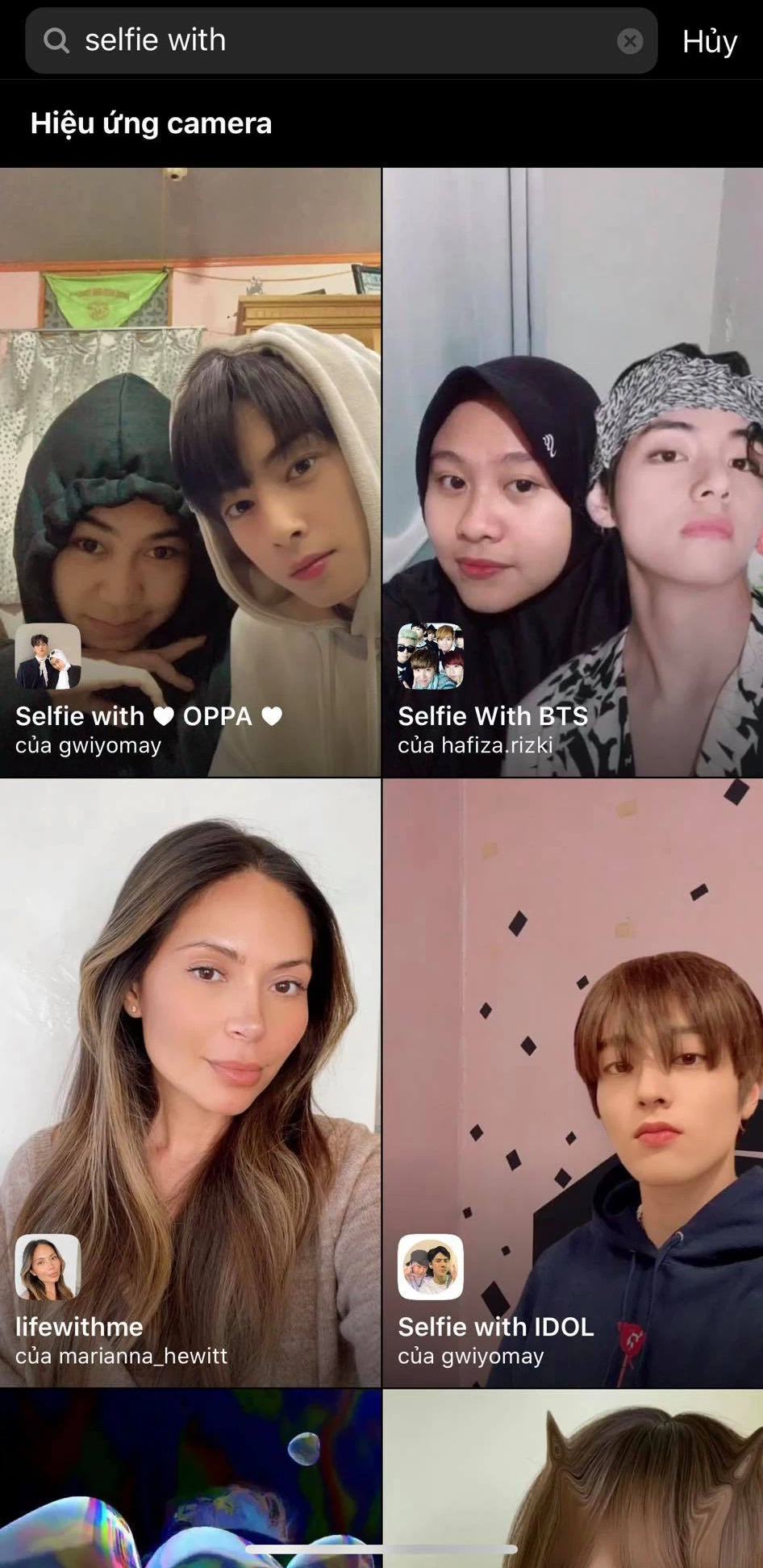 Loạt filter selfie cùng idol rất "thật trân" trên Instagram đang khiến