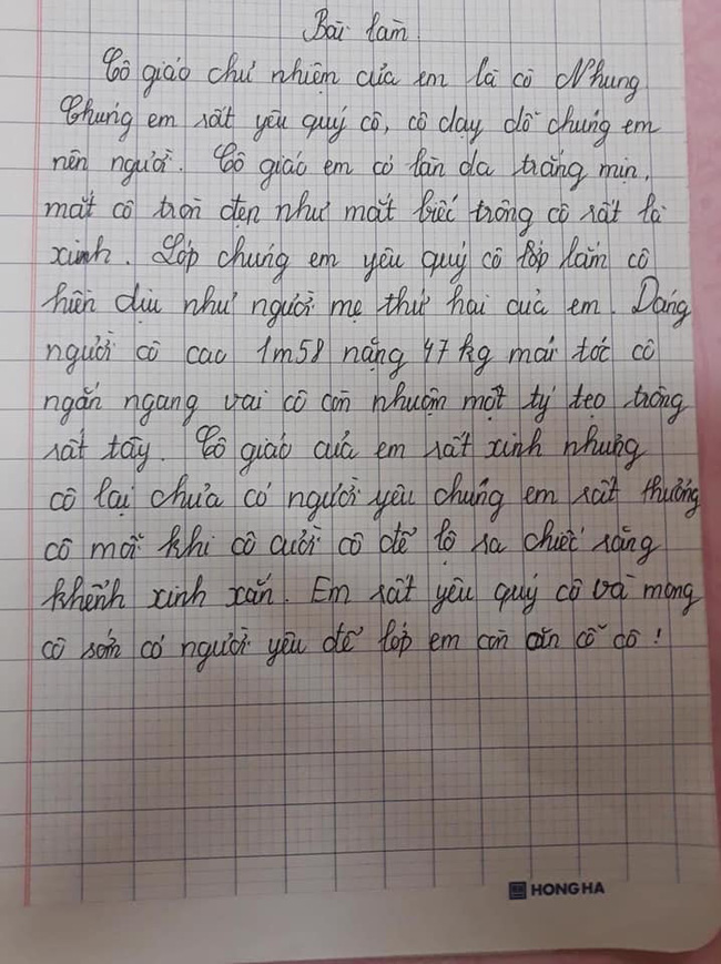 Bài văn tả cô giáo thật đến từng chi tiết nhưng lỡ bóc phốt 1 sự thật, cô đọc vào chắc ngượng lắm đây - Ảnh 1.