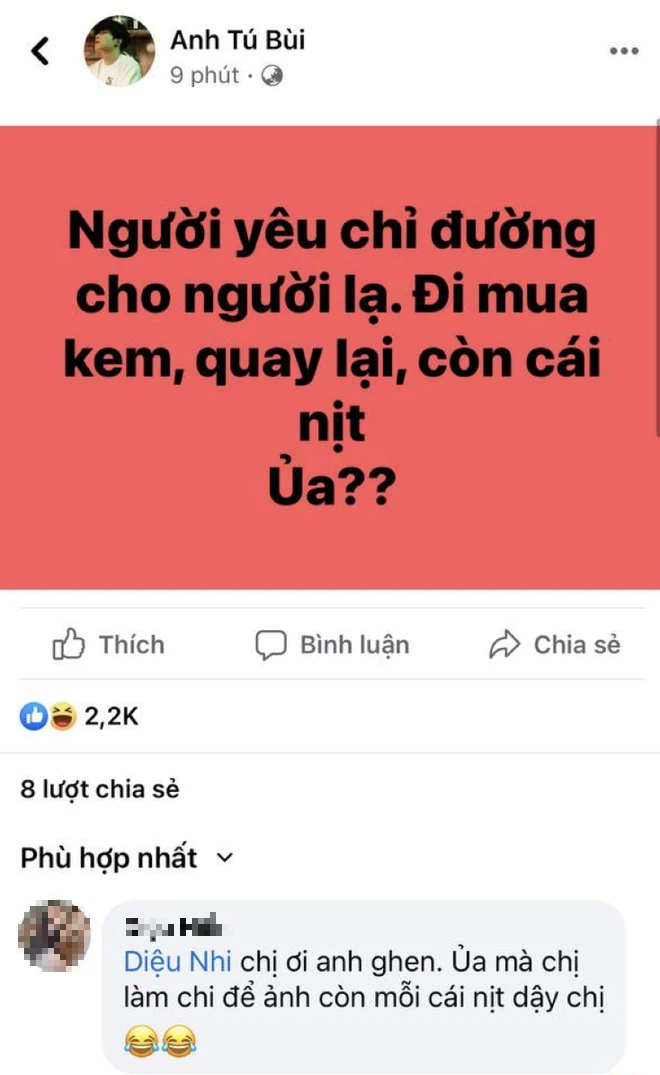 Anh Tú hiếm hoi nhắc đến người yêu, lại còn ghen bóng ghen gió làm netizen gọi tên Diệu Nhi vào giải quyết - Ảnh 2.