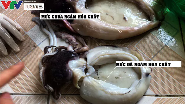 Vạch trần chiêu trò dùng hóa chất công nghiệp tẩy trắng mực bẩn ngay giữa Hà Nội - Ảnh 3.