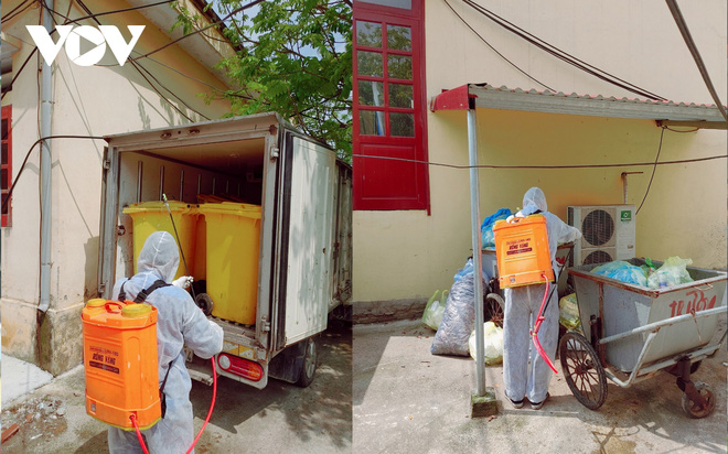 Cận cảnh thu gom r&aacute;c trong c&aacute;c khu c&aacute;ch ly, phong tỏa ở v&ugrave;ng dịch Thuận Th&agrave;nh - Ảnh 9.