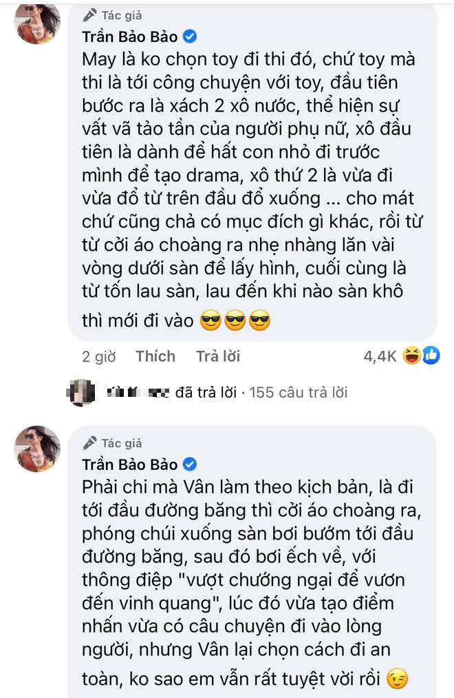 BB Trần lầy lội “cà khịa” phần trình diễn của Khánh Vân ở Bán kết Miss Universe, đề ra chiến lược nghe muốn xỉu ngang - Ảnh 3.