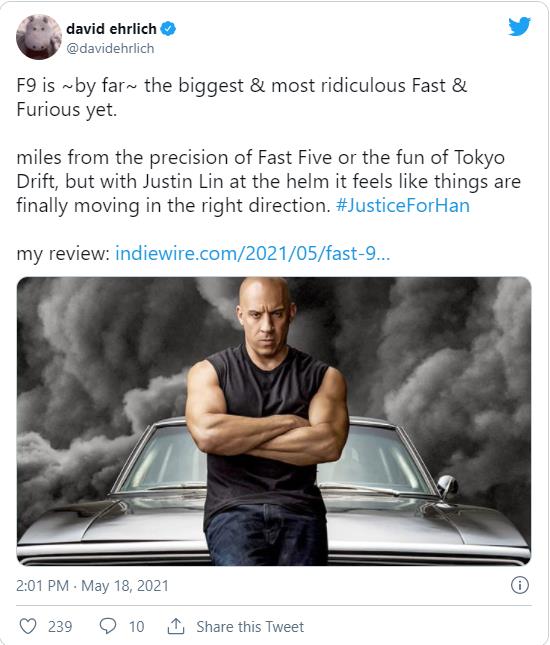 Fast & Furious 9 được khán giả thế giới dành cơn mưa lời khen: Phần phim hoành tráng và ảo nhất thương hiệu là đây! - Ảnh 4.