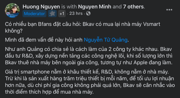 Được gợi ý mua lại nhà máy Vsmart, CEO BKAV Nguyễn Tử Quảng phản hồi ra sao? - Ảnh 3.