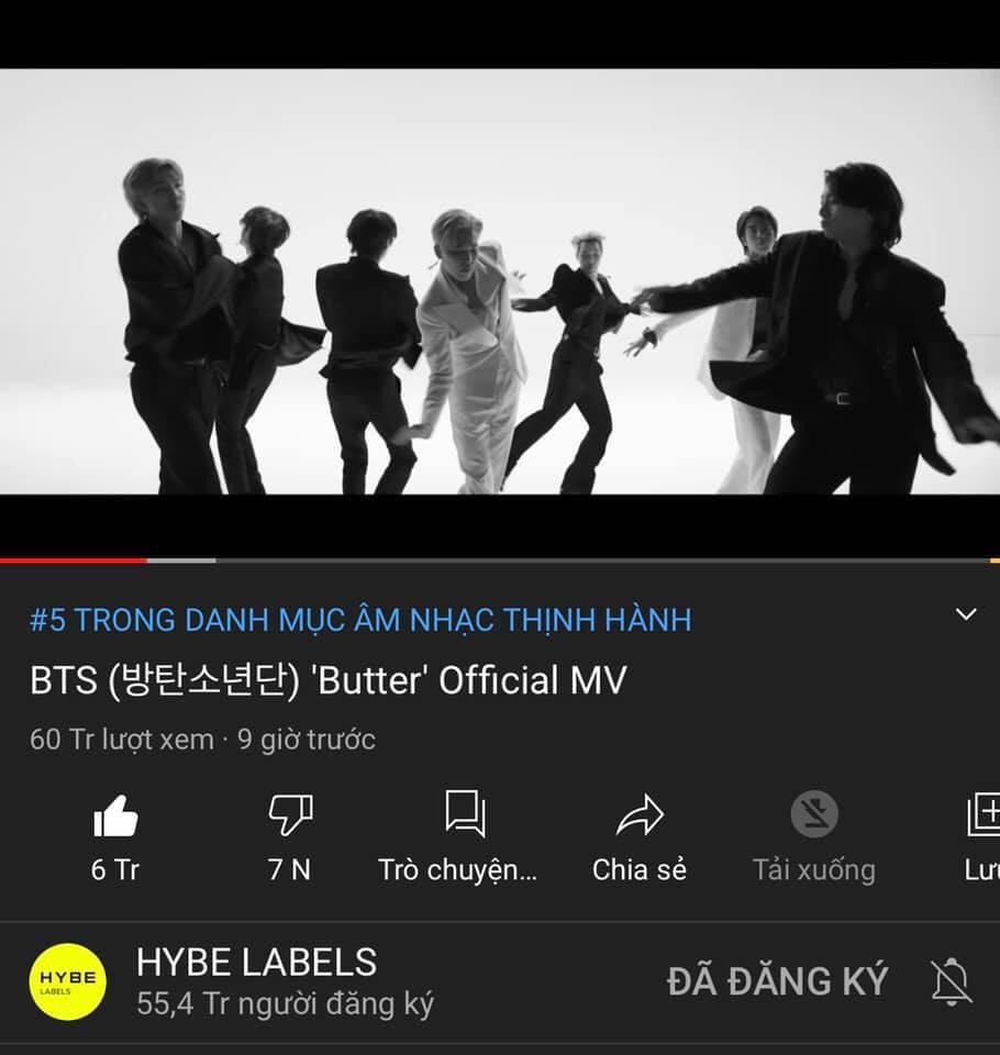 BTS lại bị YouTube thẳng tay trừ gần chục triệu views, ARMY động viên nhau quyết chơi khô máu - Ảnh 2. BTS lại bị YouTube thẳng tay trừ gần chục triệu views, ARMY động viên nhau quyết chơi khô máu - Ảnh 2.