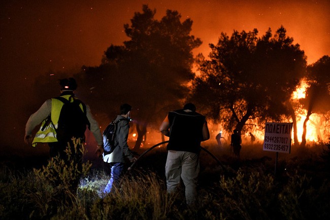 Cháy rừng nghiêm trọng tại Hy Lạp, di tản 17 ngôi làng - Ảnh 1.