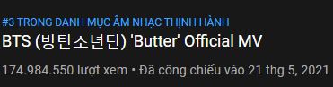 Chưa đến 3 ngày, BTS đạt PAK cùng IU, đá văng Rosé (BLACKPINK) khỏi ngôi vương YouTube 2021 - Ảnh 4.