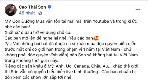 Như chưa hề có cuộc chia ly: MV Con Đường Mưa của Cao Thái Sơn trở về, bảo toàn số view và được khẳng định sẽ tồn tại mãi mãi - Ảnh 7.