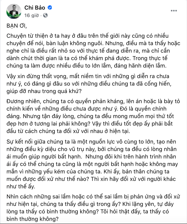 Chi Bảo đáp trả 1 chọi 1 antifan về vụ NS Hoài Linh kêu gọi từ thiện 13,7 tỷ đồng: “Không có gì mờ ám, chỉ là chậm” - Ảnh 2.