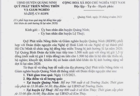 Chủ tịch xã vùng lũ ở Quảng Bình: Đời sống ở đây ổn định rồi, NS Hoài Linh nên tăng cường số quà này về những vùng dịch Covid-19 - Ảnh 3.