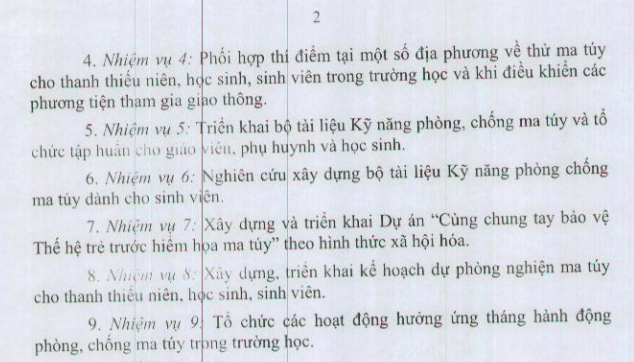 Bộ GD-ĐT ra văn bản không thể tin nổi: Phối hợp thí điểm thử ma túy cho học sinh, sinh viên? - Ảnh 2.