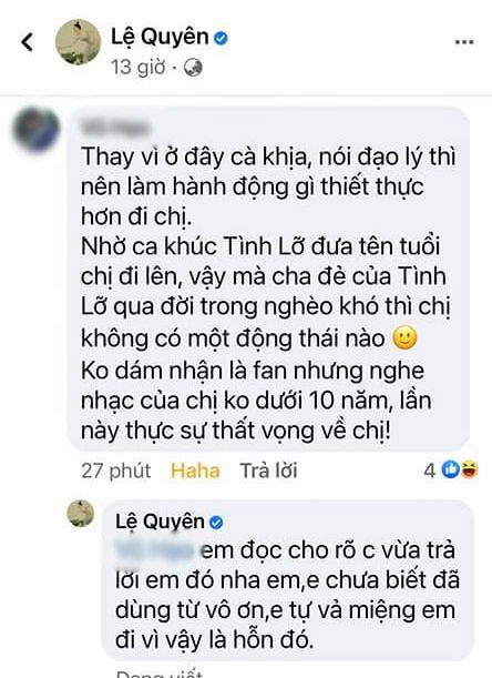 Bị nói vô ơn với cố nhạc sĩ Thanh Bình, Lệ Quyên đanh thép đáp trả khiến netizen cứng họng phải làm ngay điều này? - Ảnh 2.