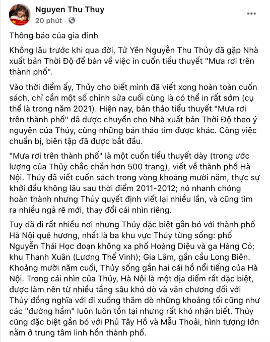 Gia đình tiết lộ di nguyện còn dang dở của cố Hoa hậu Thu Thuỷ, thông báo giữ nguyên trạng Facebook vì 1 lý do gây xúc động - Ảnh 2.