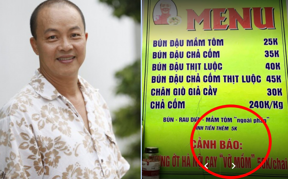 Menu quán phở của NS Đức Hải gây tranh cãi vì cách dùng từ suồng sã, lần này dân mạng có hơi khắt khe quá đà rồi!