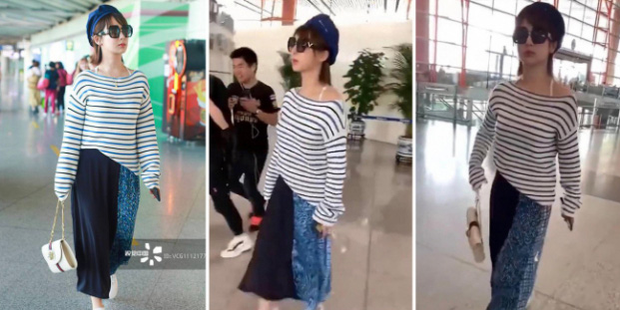 Muôn vẻ thảm hoạ thời trang sân bay của sao Cbiz: Từ xuề xoà, mặc xấu nhè nhẹ cho tới những phong cách không tả được bằng lời... - Ảnh 14. Muôn vẻ thảm hoạ thời trang sân bay của sao Cbiz: Từ xuề xoà, mặc xấu nhè nhẹ cho tới những phong cách không tả được bằng lời... - Ảnh 14.