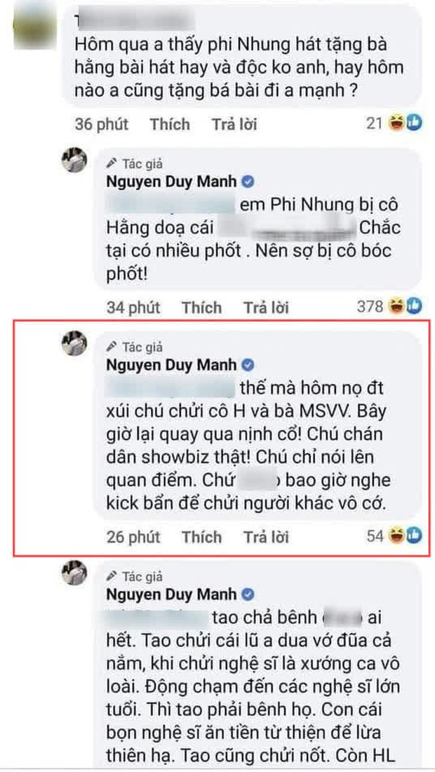 Duy Mạnh bất ngờ tố bị 1 nữ ca sĩ gài bẫy và xúi đểu, thẳng thắn bóc mẽ vụ cát xê, netizen liền réo gọi Phi Nhung - Ảnh 6.